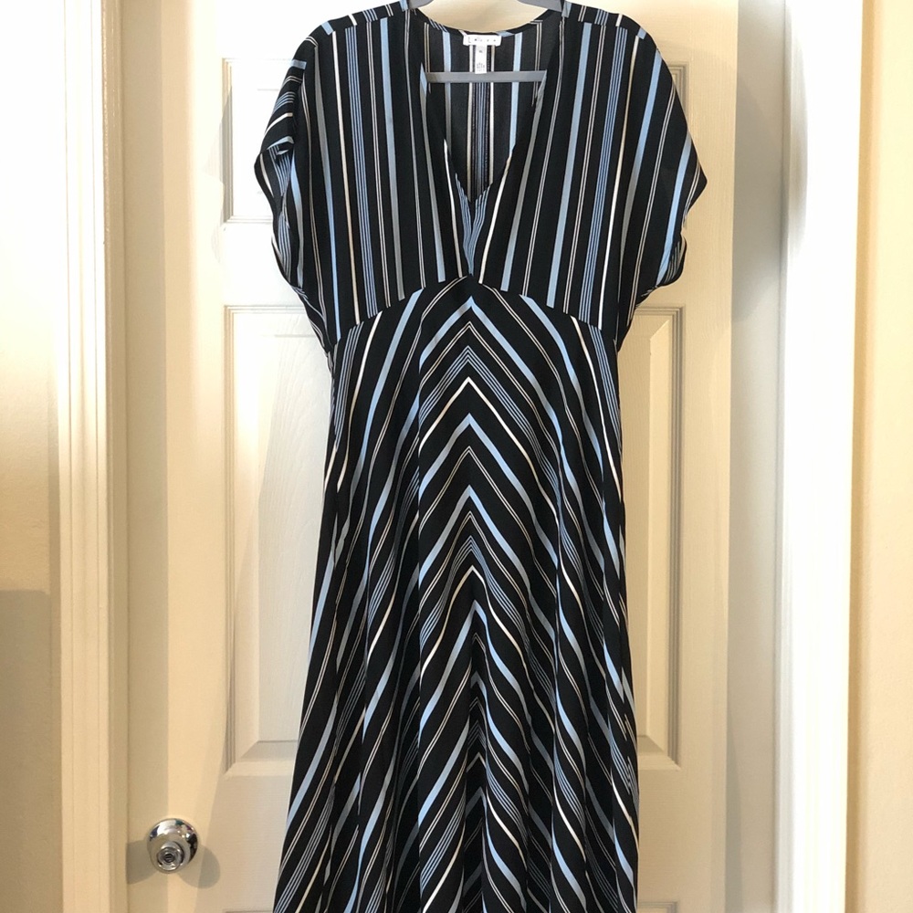 Blue striped maxi dress